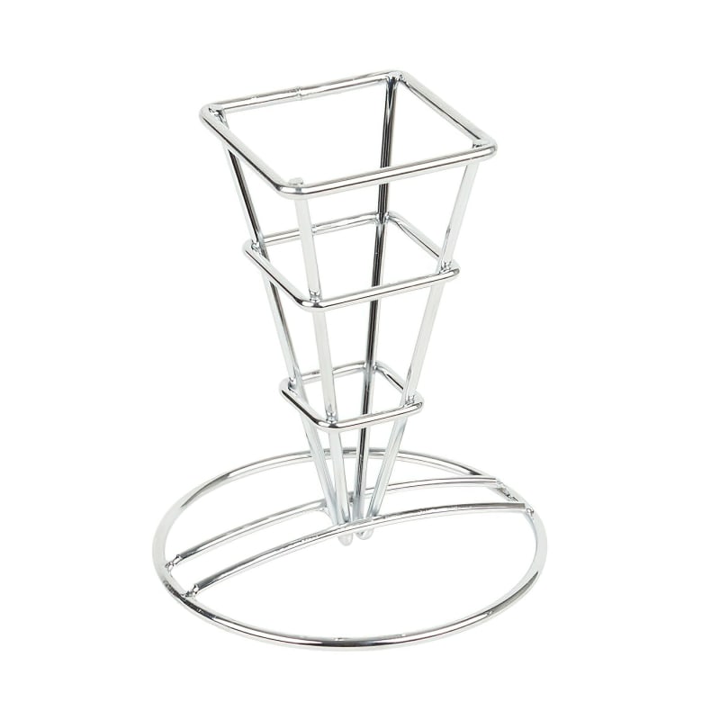 Clipper Mill by G.E.T. 4-21644 Specialty Servingware oz. Conical Silver Chrome Fry Cone
