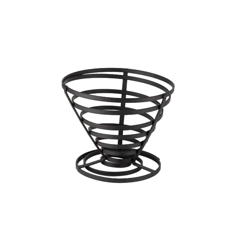 American Metalcraft FCD2 7" x 6" Conical Black Iron French Fry Basket
