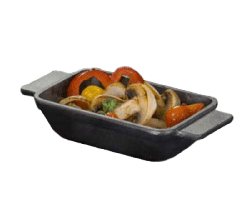 American Metalcraft CIPRT5336 9-1/2 oz. Rectangle Black Cast Iron Baking Dish