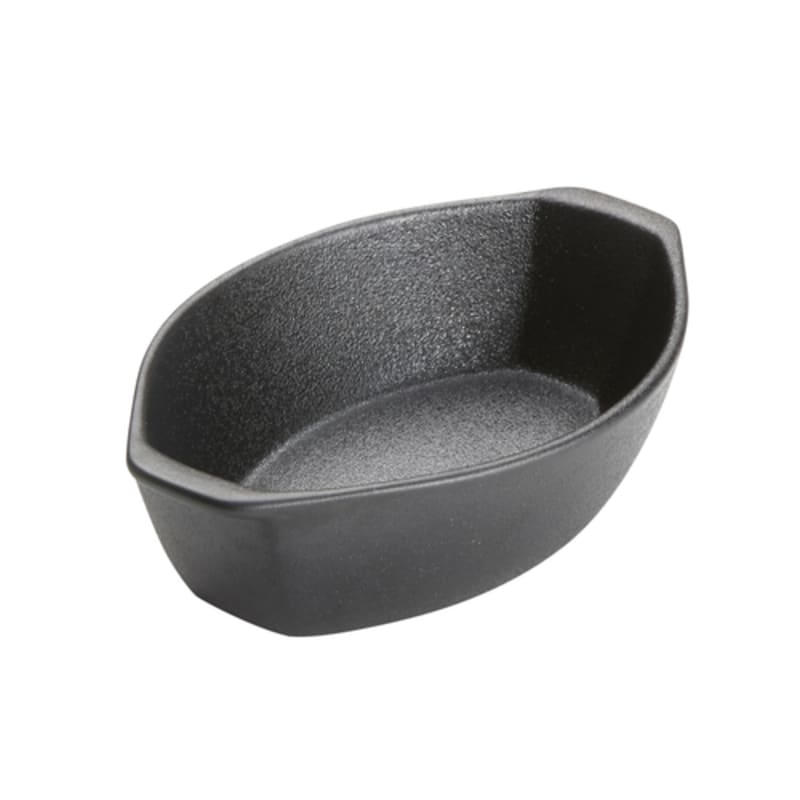 American Metalcraft PBBO9 24 oz. Oval Black Porcelain Casserole Dish