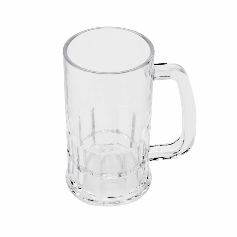 G.E.T. 00085-1-SAN-CL 20oz. Round Clear SAN Plastic Beer Mug