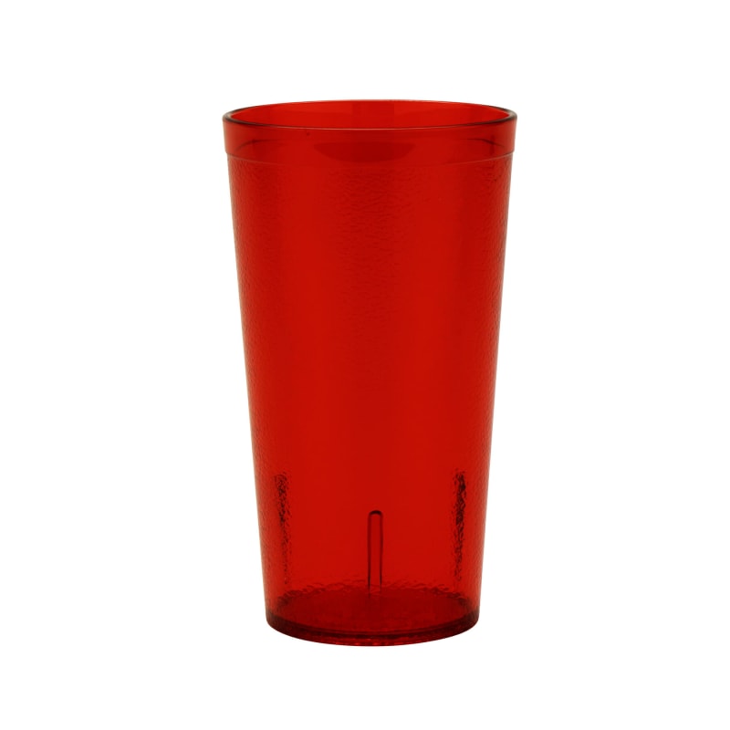 G.E.T. 6616-1-R Textured 16oz. Round Red SAN Plastic Tumbler