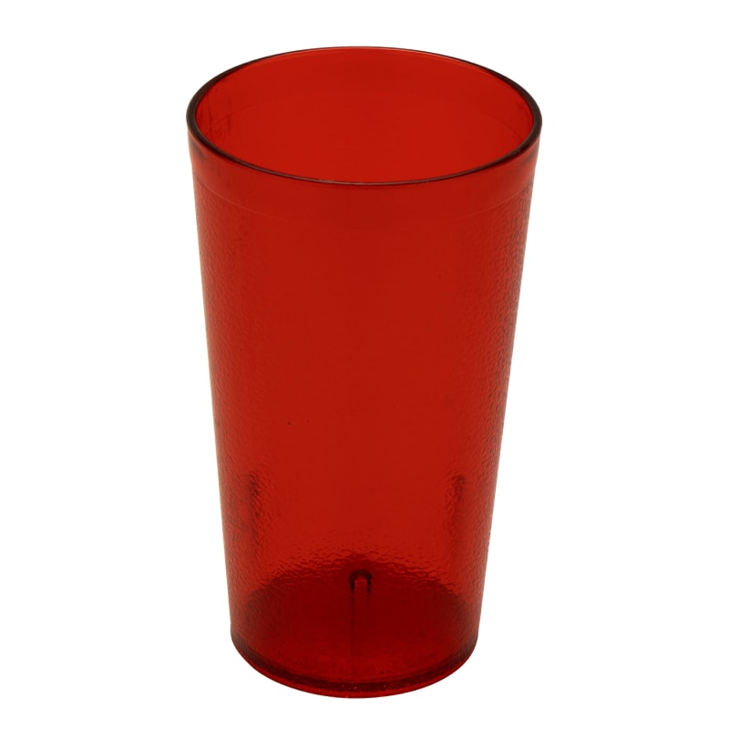 G.E.T. 6608-1-R Textured 8oz. Round Red SAN Plastic Tumbler