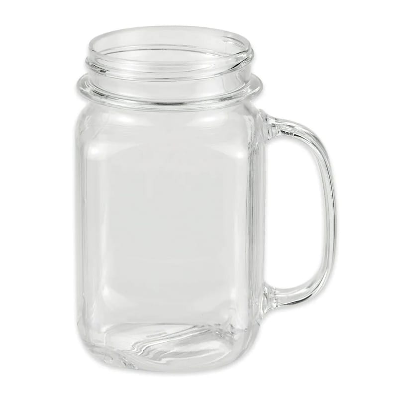 G.E.T. MAS-3-CL 16oz. Round Clear Polycarbonate Mason Jar