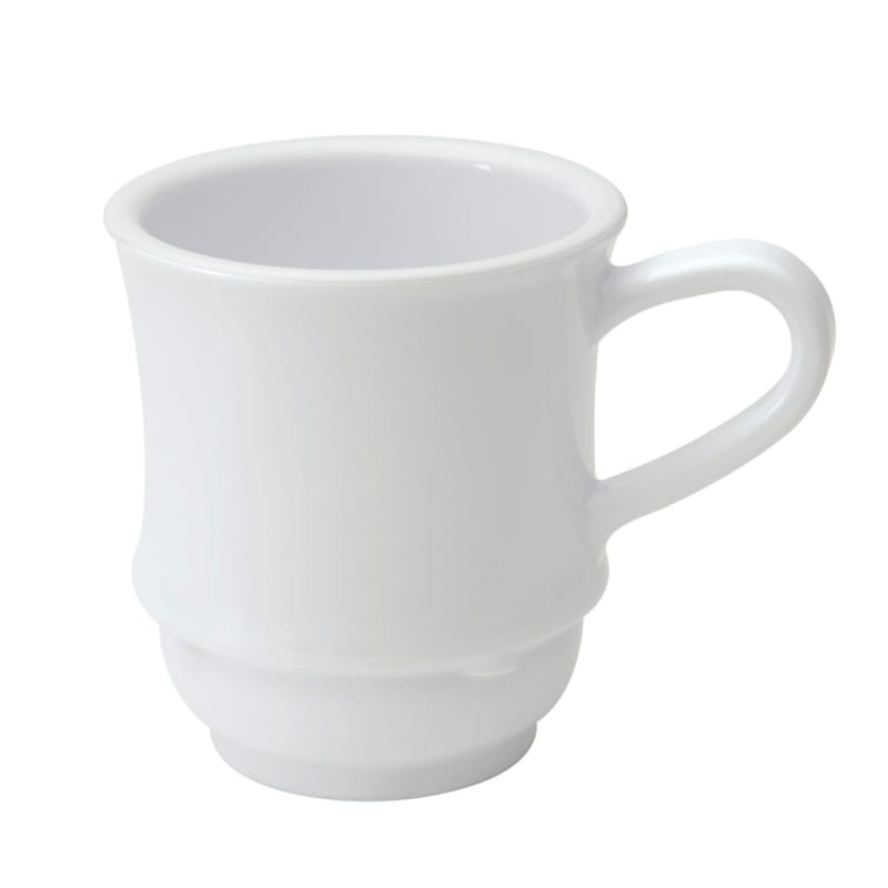 G.E.T. Enterprises TM-1208-W Diamond White 8oz. White SAN Plastic Stacking Mug