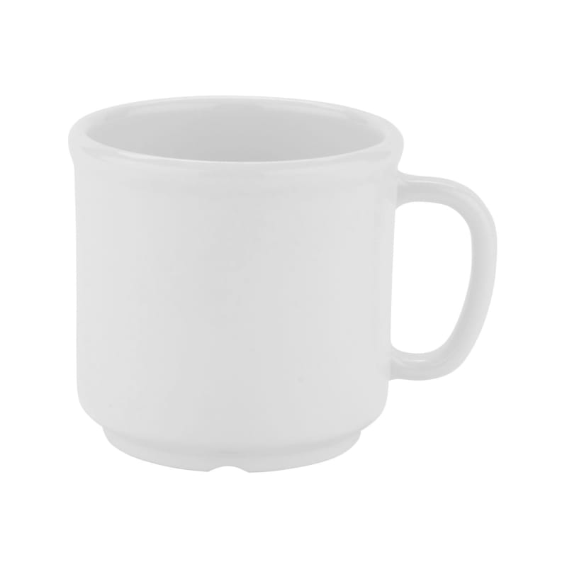 G.E.T. Enterprises S-12-W Diamond White 12oz. White SAN Plastic Mug