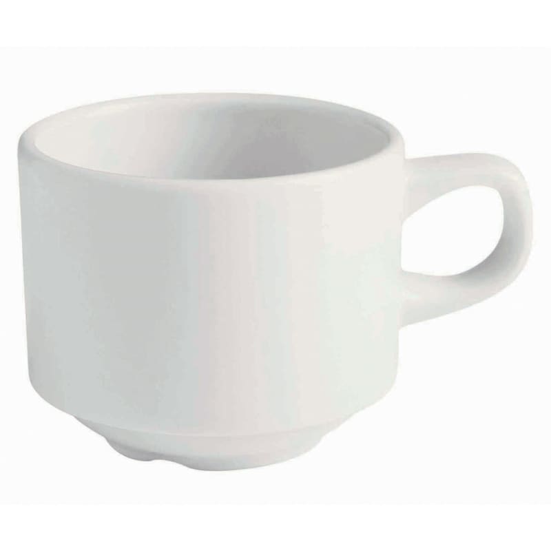 G.E.T. Enterprises PA1101904324 Corona Actualite 8.1oz. Bright White Porcelain Espresso Cup