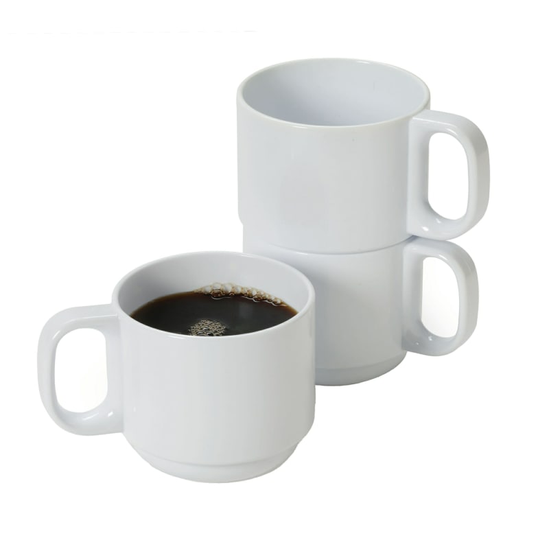 G.E.T. Enterprises TM-1408-W 8oz. White Tritan Mug