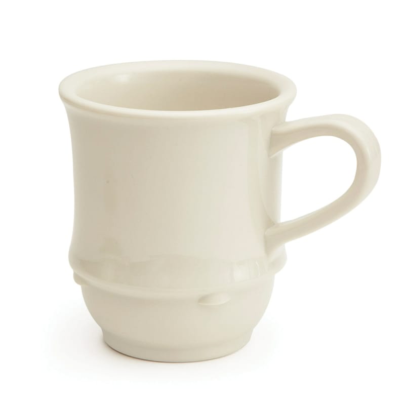 G.E.T. Enterprises TM-1208-IV Diamond Ivory 8oz. Ivory SAN Plastic Stacking Mug