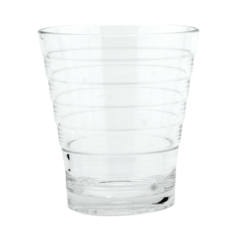 G.E.T. SW-1712-CL Cirq™ 12oz. Round Clear SAN Plastic Rocks Glass