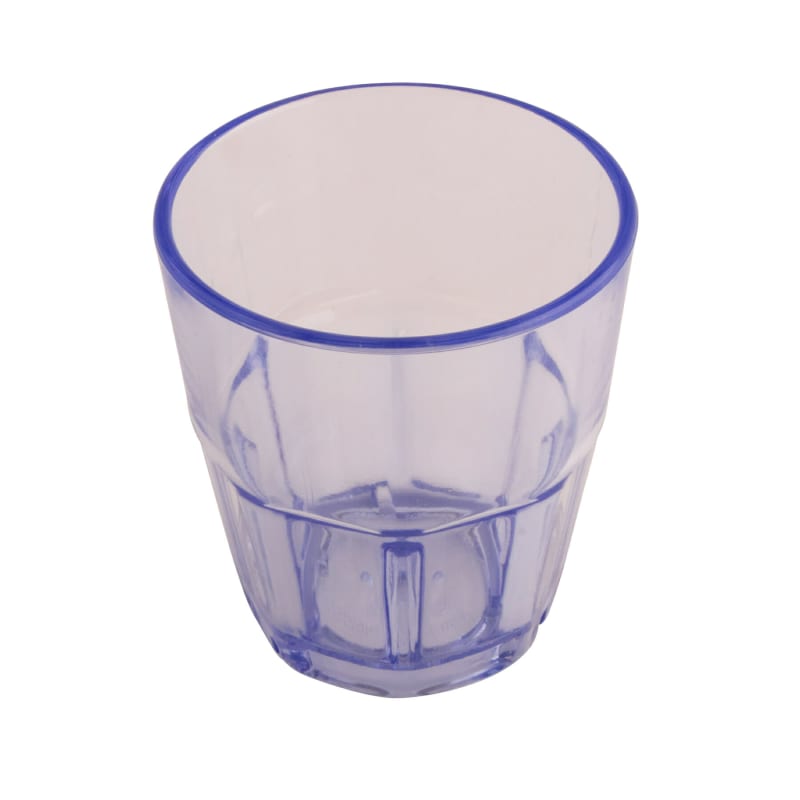 G.E.T. 9955-1-BL Bahama™ 5.5oz. Round Blue SAN Plastic Rocks Tumbler