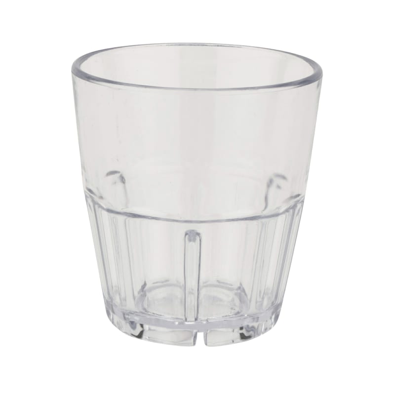 G.E.T. 9955-1-CL Bahama™ 5.5oz. Round Clear SAN Plastic Rocks Tumbler