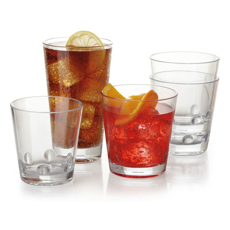G.E.T. SW-1474-CL Loft 12oz. Round Clear SAN Plastic Rocks Glass