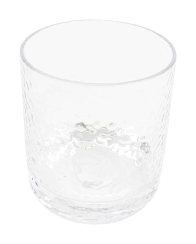 G.E.T. HM-12R-CL Hammered 12 oz. Clear SAN Plastic Rocks Glass