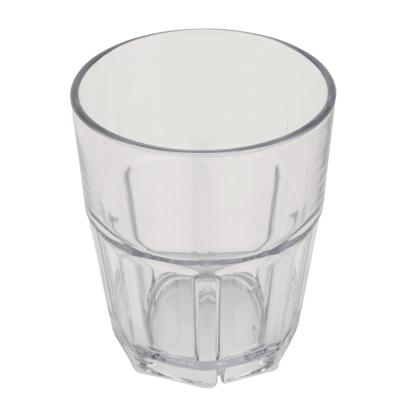 G.E.T. 9912-1-CL Bahama™ 12oz. Round Clear SAN Plastic Double Rocks Tumbler