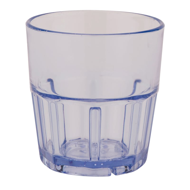 G.E.T. 9907-1-BL Bahama™ 7oz. Round Blue SAN Plastic Rocks Tumbler