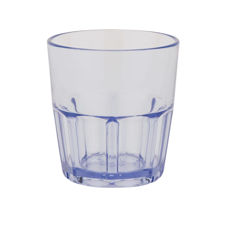 G.E.T. 9909-1-BL Bahama™ 9oz. Round Blue SAN Plastic Rocks Tumbler