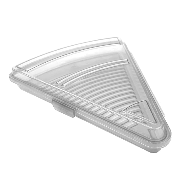 G.E.T. Enterprises EC-25-1-CL 10.5" L x 8.25" W, Polypropylene, Clear, Single Pizza Slice Reusable Container with Snap Closure, 1.5" Tall, (Open Dims. 10.5" L x 16" W x 0.75" H) Reusable Takeout Container