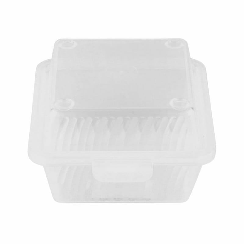 G.E.T. Enterprises EC-08-1-CL Single Entree, Clear, Polypropylene, Food Reusable Container, 5" L x 5" W x 3.25" H Reusable Takeout Container