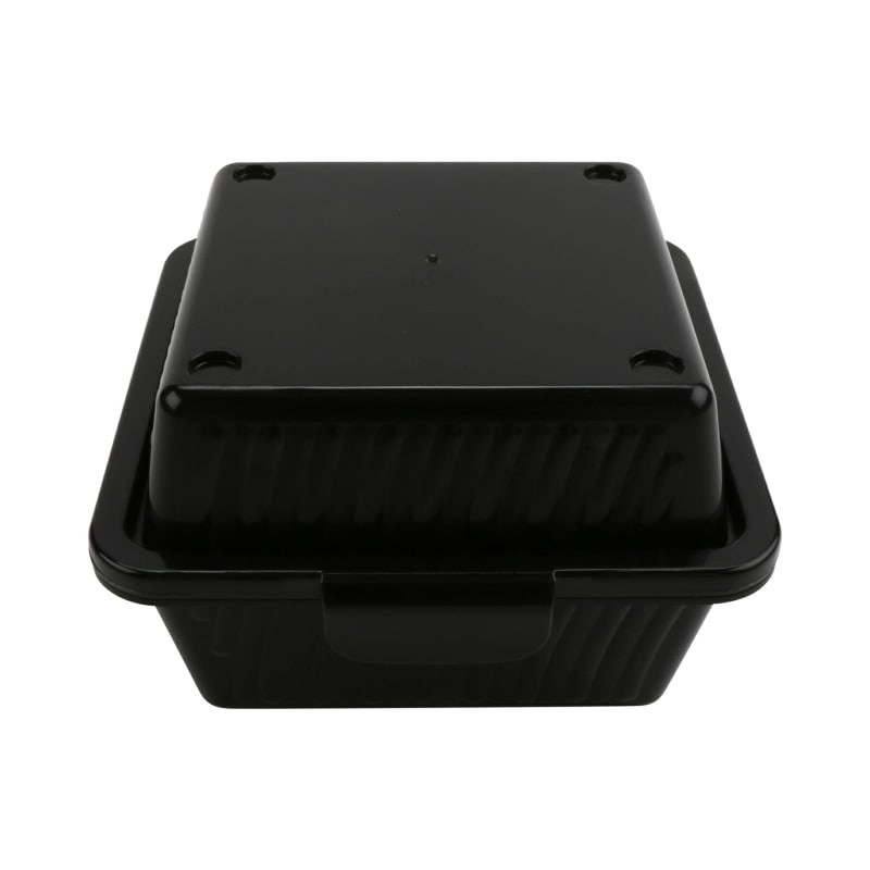 G.E.T. Enterprises EC-08-1-BK Single Entree, Black, Polypropylene, Food Reusable Container, 5" L x 5" W x 3.25" H Reusable Takeout Container
