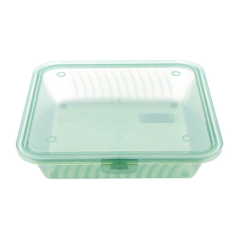 G.E.T. Enterprises EC-17-JA Single Entree Polypropylene, Jade, Flat Top Food Reusable Container, 9" L x 9" W x 2" H Reusable Takeout Container