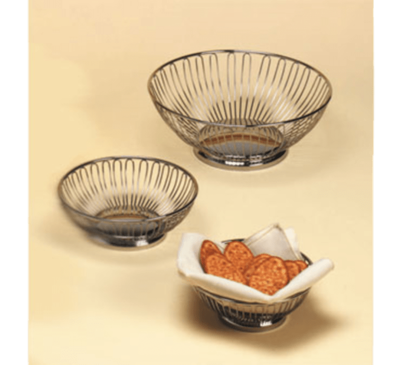 American Metalcraft BSS11 11" Round Stainless Steel Basket