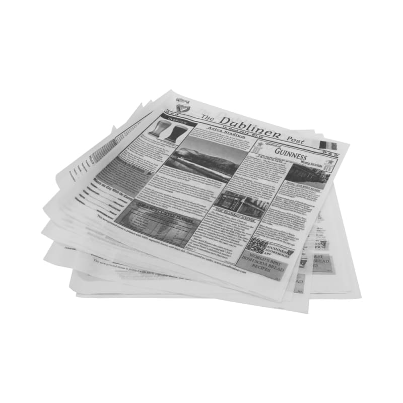 Clipper Mill by G.E.T. 4-TD1900 12" x 12" Food-Safe Dublin Newsprint Liner, White, 1000 pieces./cs.