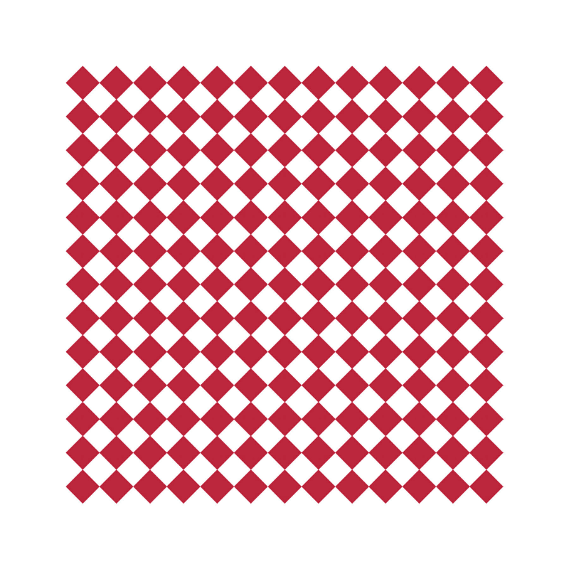Clipper Mill by G.E.T. Enterprises P-RDC-1255-W 12" x 12" Grease-Resistant Food-Safe Sandwich Wrap Paper/ Deli Wrap Paper/ Red Checker on White Paper, 1000 pieces./cs.