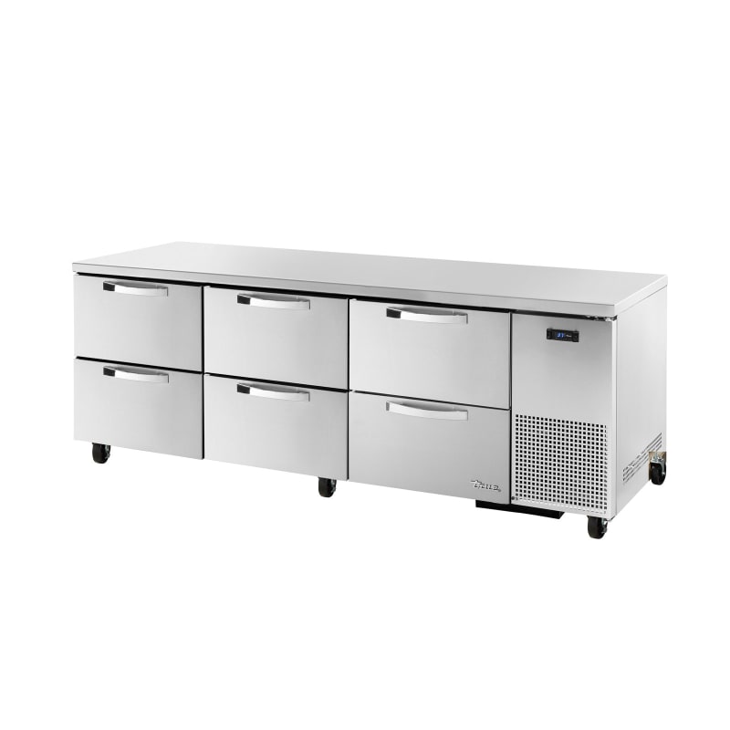 True TUC-93D-6-HC~SPEC3 93" W Stainless Steel Undercounter Refrigerator, Silver