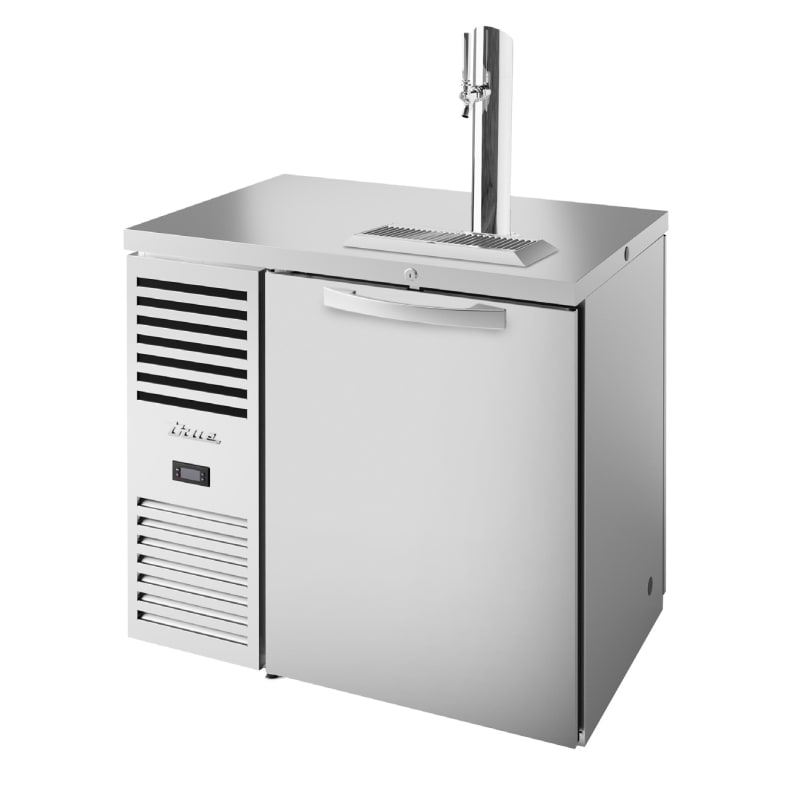 True TDR36-PTSZ1-L-S-S-S-1 36" One Solid Door Pass-Thru Refrigerated Draft Bar Cooler