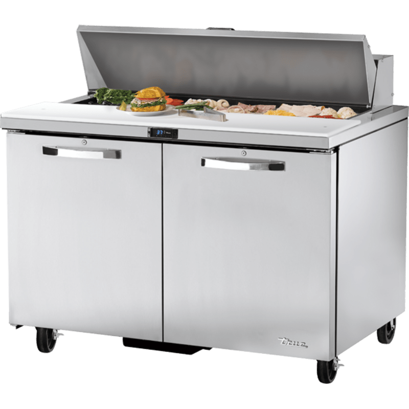 True TSSU-48-12-HC~SPEC3 48" Sandwich/Salad Prep Table w/ Refrigerated Base, Silver