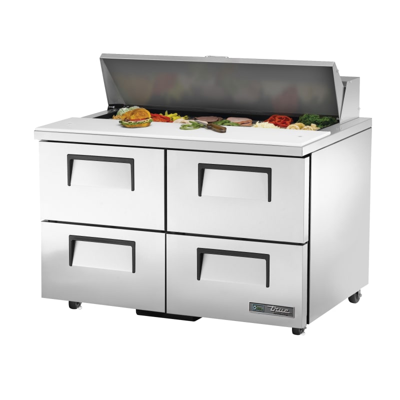 True TSSU-48-12D-4-HC 48" Sandwich/Salad Prep Table With Four Drawer Refrigerated Base