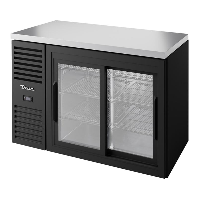 True TBR48-RISZ1-L-B-11-1 48" Two Sliding Glass Door Back Bar Cooler