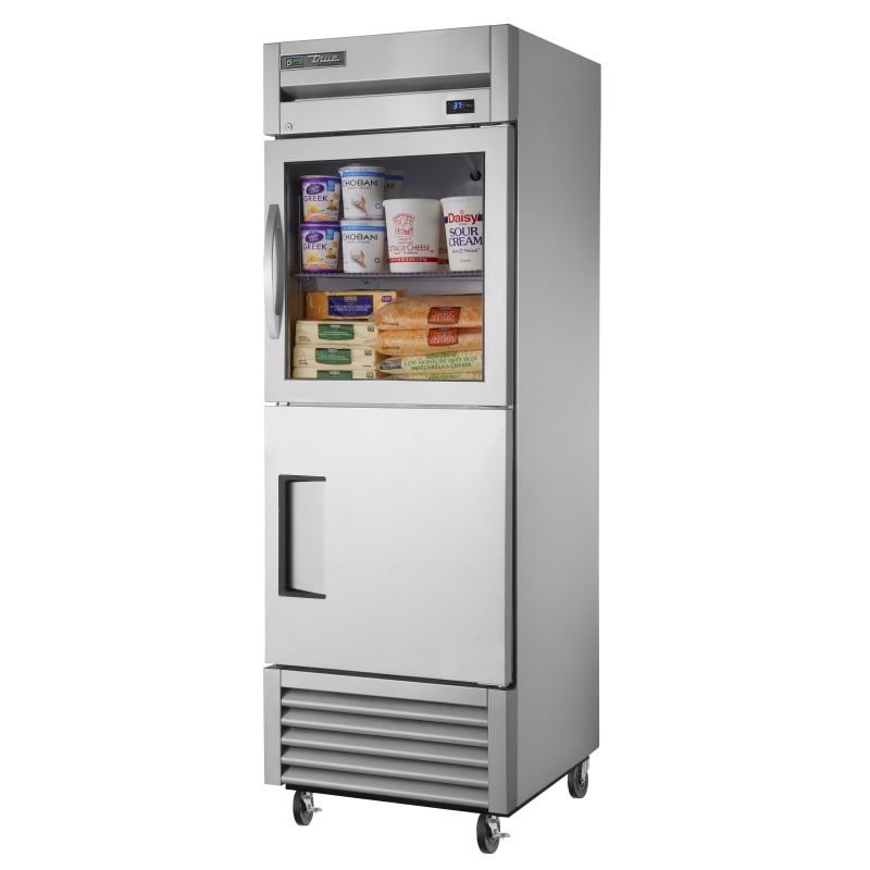 True T-23-1-G-1-HC~FGD01 27" One Section Reach-In Refrigerator, Silver