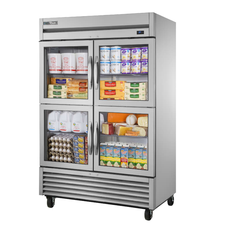 True TS-49G-HC~FGD01 54 1/10" Two Section Reach-In Refrigerator, Silver