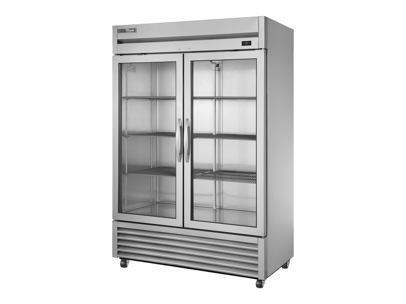 True T-49G-HC~FGD01 54" Reach-In " Reach-In Two Section Framed Glass Door Refrigerator, Silver