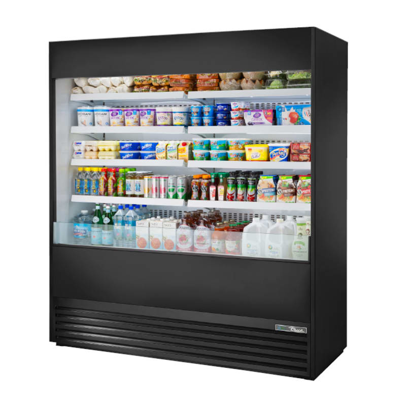 True TOAM-72-HC~NSL01 72" Vertical Open Air Cooler w/ (5) Levels. Black