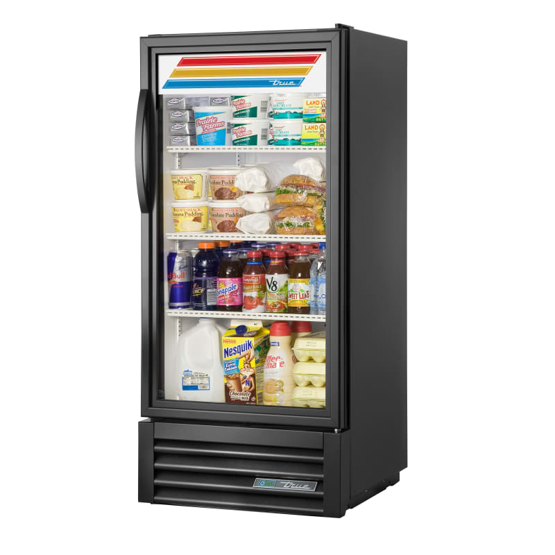 True GDM-10-HC~TSL01 24 1/4" One Section Glass Door Merchandiser, Black