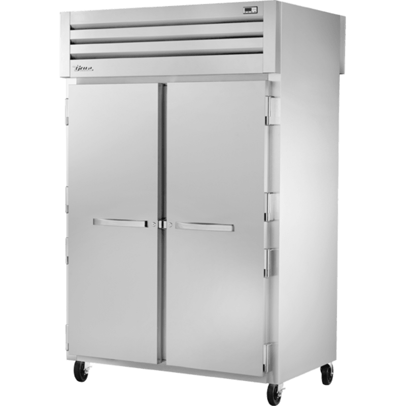 True STA2RPT-2S-2G-HC 52 3/5" Two Section Pass Thru Refrigerator, Silver