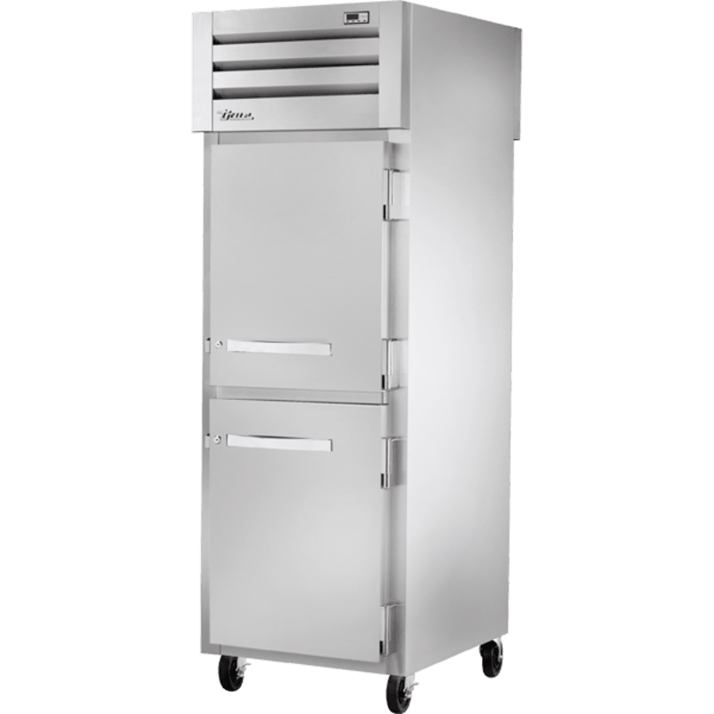 True STA1RPT-2HS-1S-HC 27 1/2" One Section Pass Thru Refrigerator, Silver