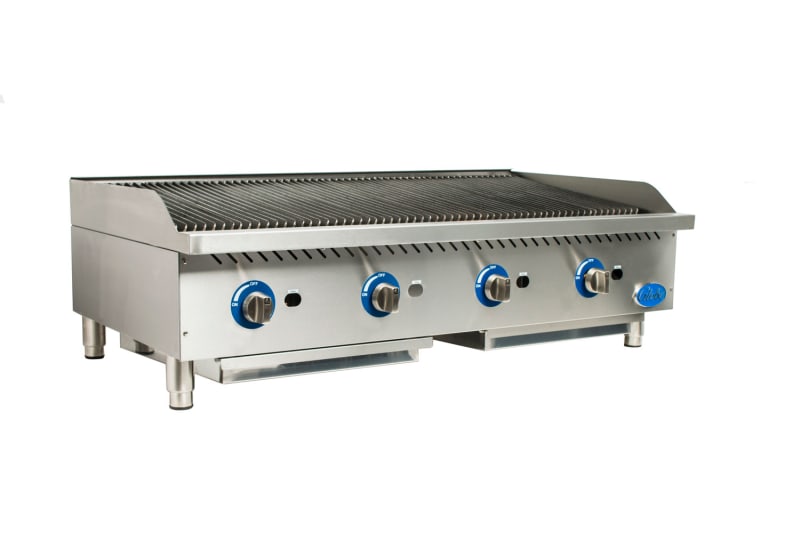 Globe GCB48G-RK 48" Gas Charbroiler - 160,000 BTU