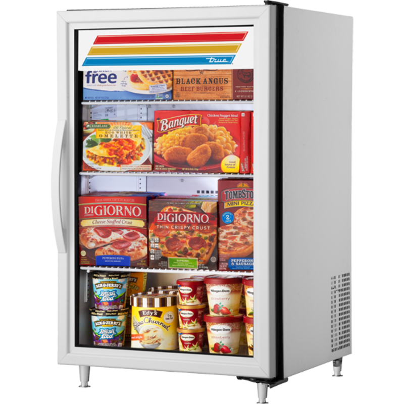 True GDM-07F-HC~TSL01 24 1/8" One Section Display Freezer w/ Swing Door - Rear Mount Compressor, White