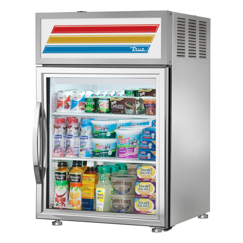 True GDM-05-S-HC~TSL01 24" Countertop Display Refrigerator, Silver