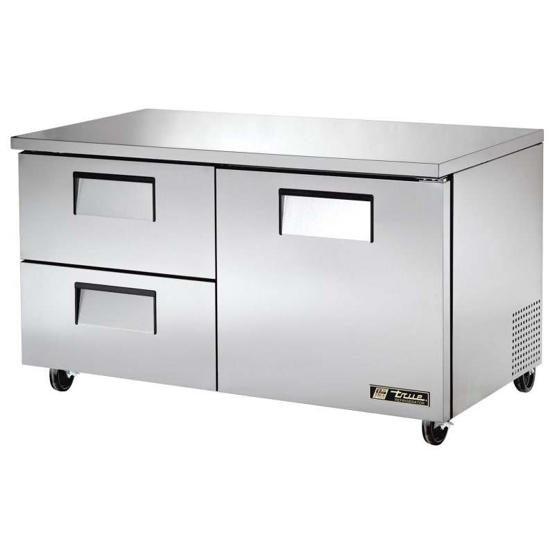 True TUC-60D-2-HC~SPEC3 60" Two Drawer And One Solid Door Undercounter Refrigerator