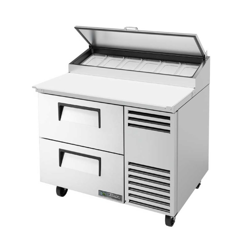 True TPP-AT-44D-2-HC 44" Two Drawer Pizza Prep Table With Refrigerated Base