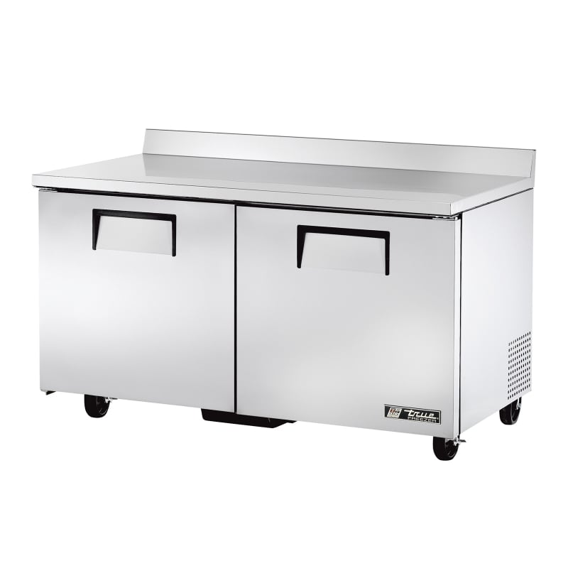 True TWT-60F-HC 60 1/2" Two Solid Door Worktop Freezer