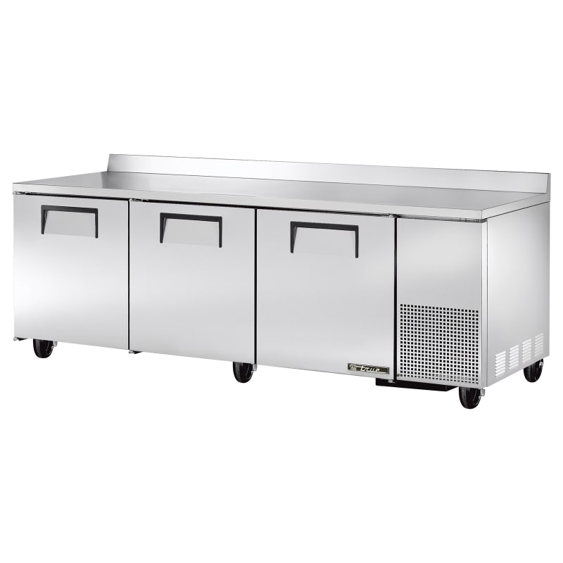 True TWT-93-HC 93" Three Solid Door Worktop Refrigerator
