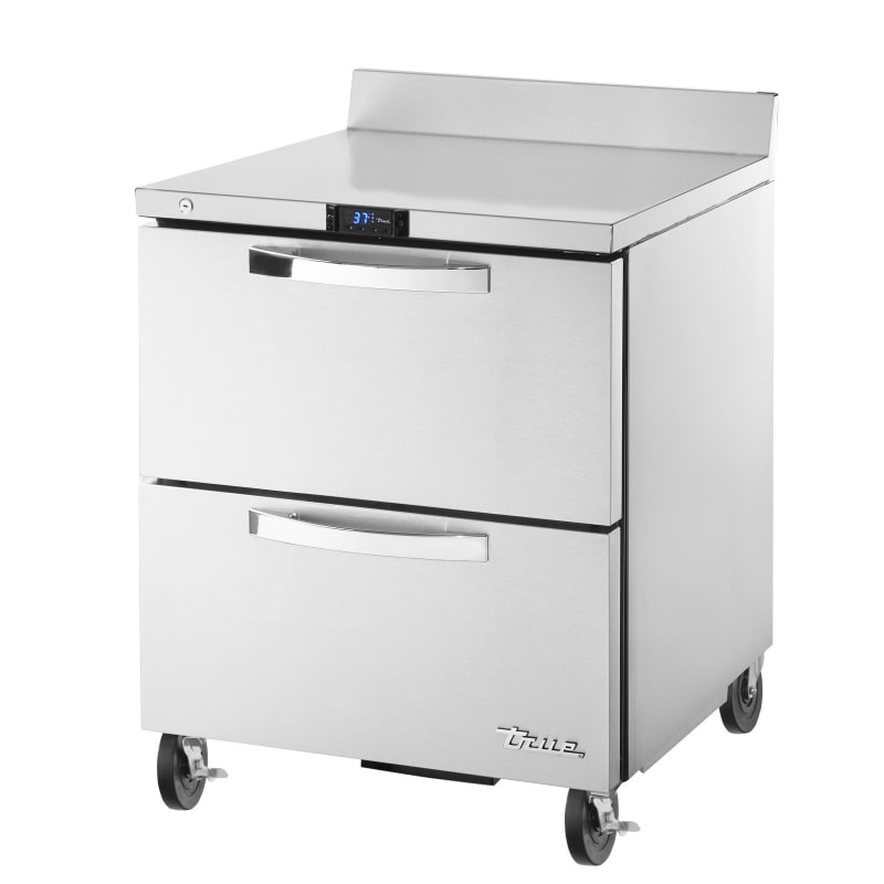 True TWT-27D-2-HC~SPEC3 28" Refrigerated Counter, Work Top, Silver