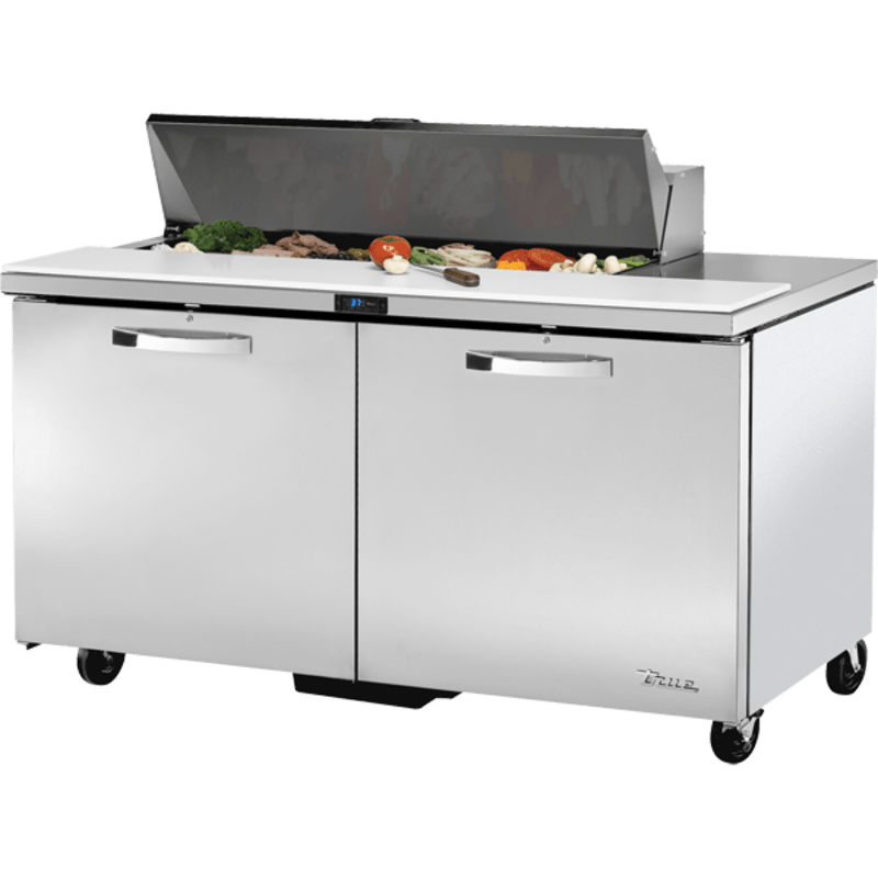 True TSSU-60-12-HC~SPEC3 60" Sandwich/Salad Prep Table With Two Solid Door Refrigerated Base