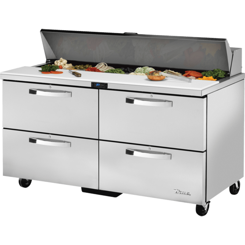 True TSSU-60-16D-4-HC~SPEC3 60" Sandwich/Salad Prep Table With Four Drawer Refrigerated Base